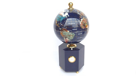 正面：Gemstone Globe（ジェムストーン グローブ）：卓上地球儀（電動回転式）