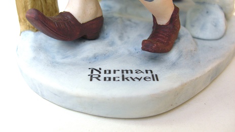 The Alarm Vintage Norman Rockwell Porcelain Figurine：ノーマン・ロックウェル 陶器人形 警報