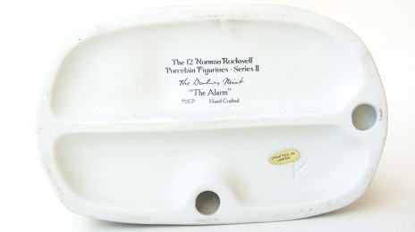 The Alarm Vintage Norman Rockwell Porcelain Figurine：ノーマン・ロックウェル 陶器人形 警報