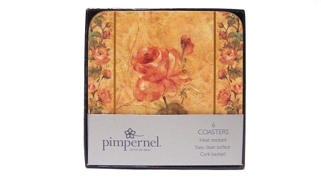 Antique Roses Linen PIMPERNEL COASTERS 3430：ピンパーネル コースター アンティーク ローズ リネン
