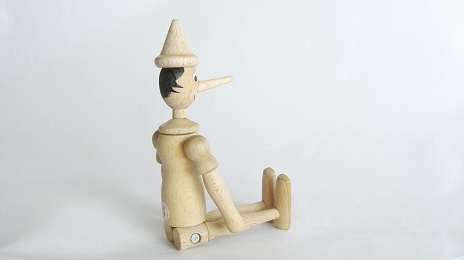 イタリア 木製 ピノキオ 人形 25cm：Pinocchio Italy
