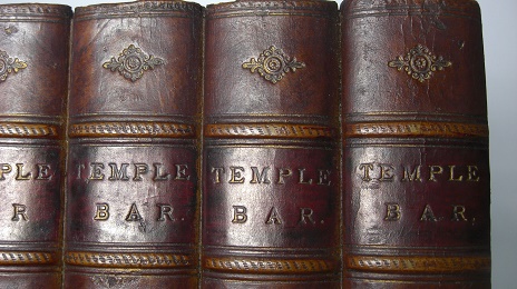 TEMPLE BAR 黄褐色タン ワインレッド帯：ダミーブックパネル The Original Book Works