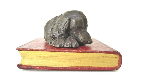 ブック型 スパニエル犬のペーパーウェイト ブロンズ The Original Book Works